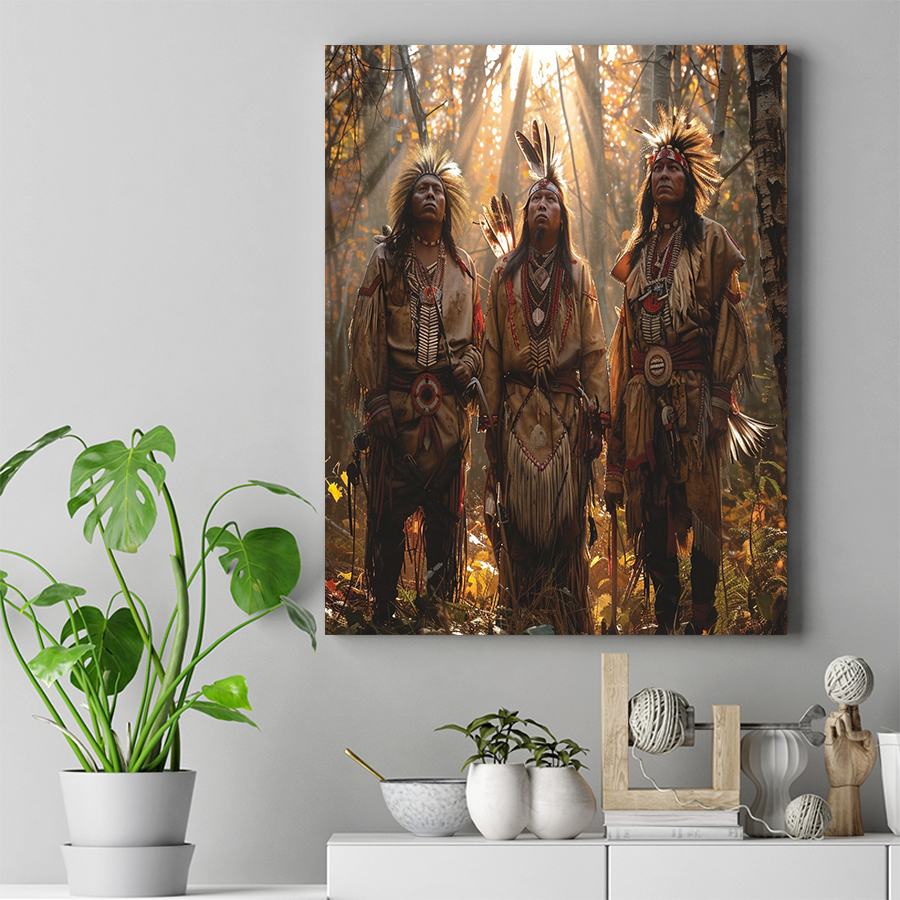 Bathed in the Light of Ancestors Native American Canvas