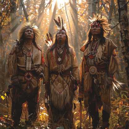 Bathed in the Light of Ancestors Native American Canvas