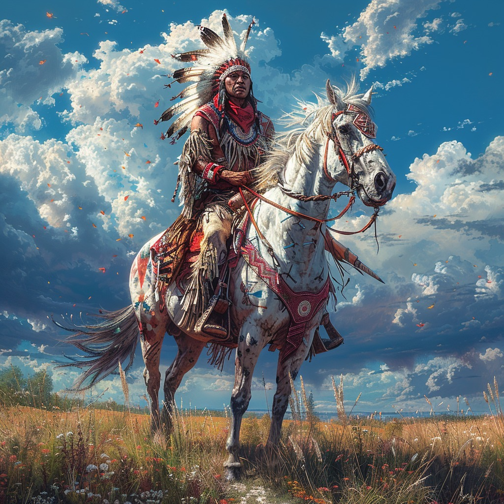 Journey Through the Heartland Native American Horse Canvas