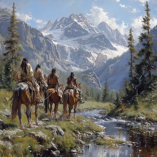 Valley of the Great Spirits A Sacred Ride Native American Horse Canvas