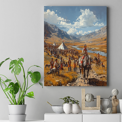 Traditions of the Grassland Native American Horse Canvas