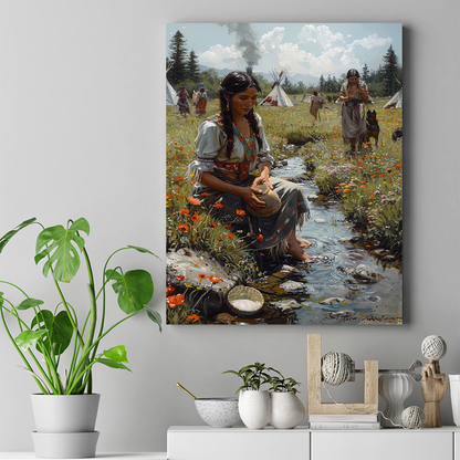 Harmony in the Heart of Nature Native American Canvas