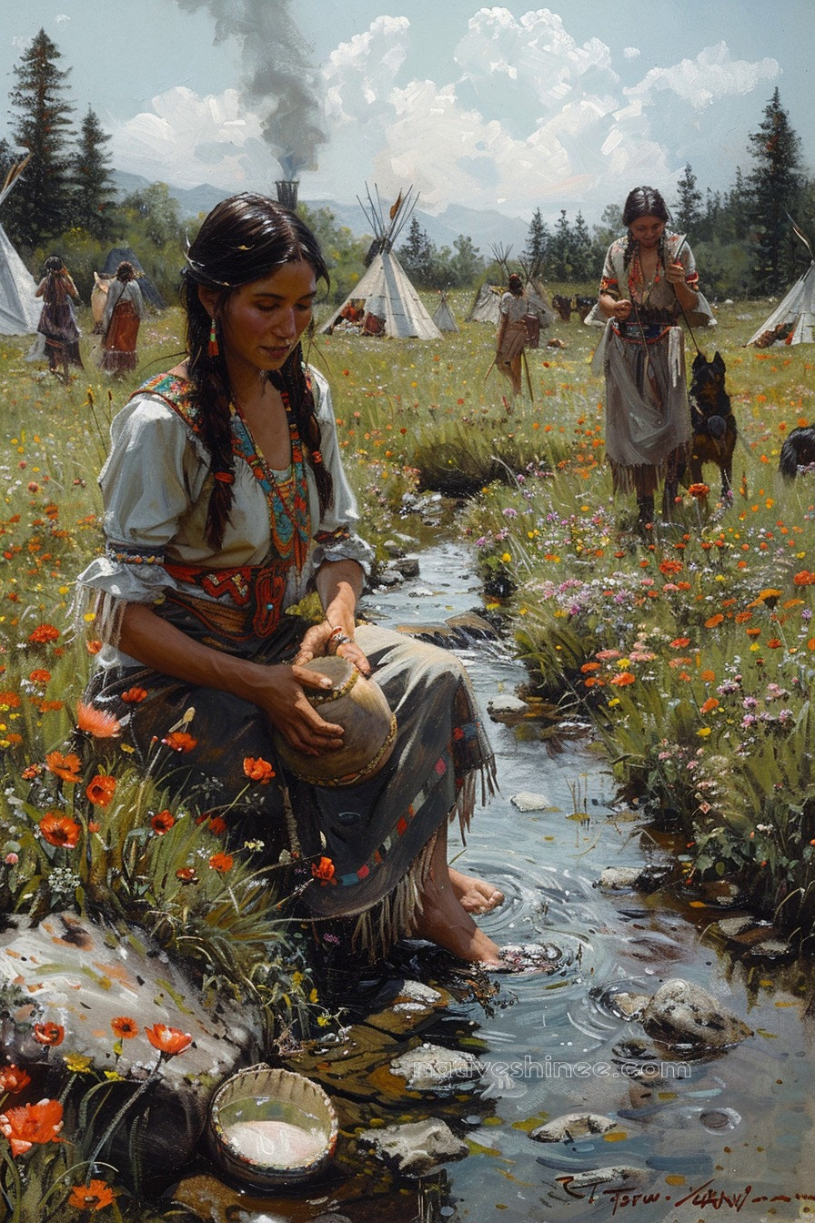 Harmony in the Heart of Nature Native American Canvas – NativeShinee