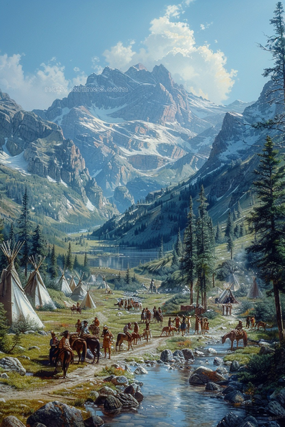 Valley of the Ancient Paths Native American Canvas