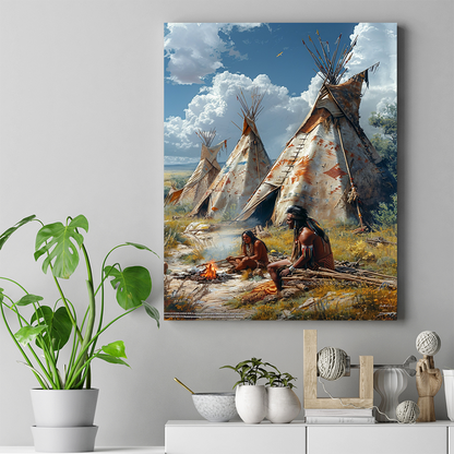 In the Heart of the Homeland Native American Canvas