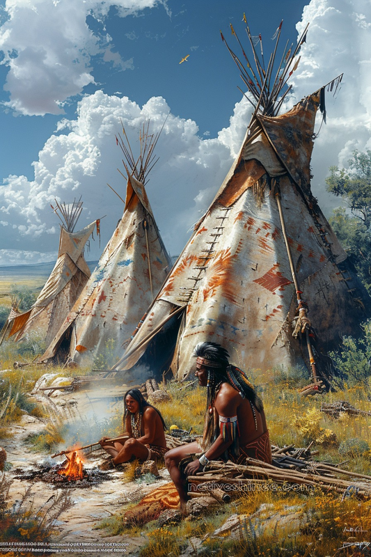 In the Heart of the Homeland Native American Canvas