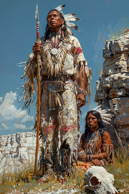 Warrior's Pride and Honor Native American Canvas