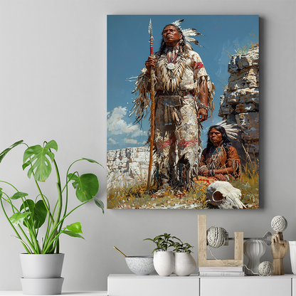 Warrior's Pride and Honor Native American Canvas