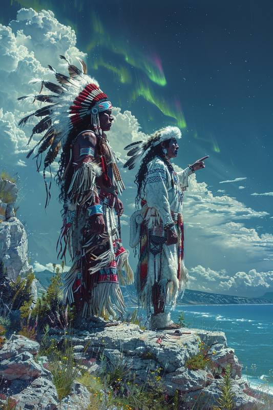 Native Guardians of the Night Canvas