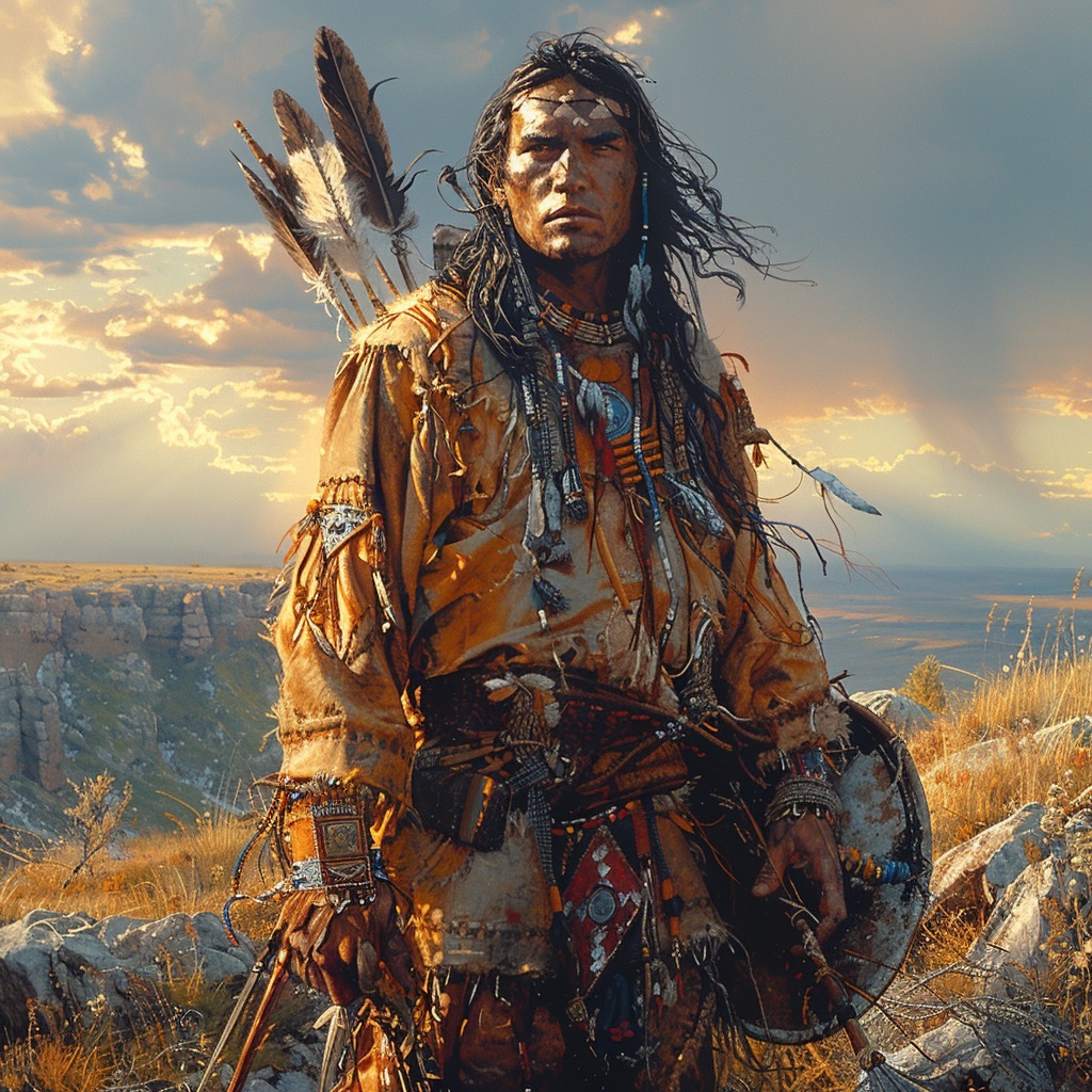 Watcher of the Western Skies Native American Canvas