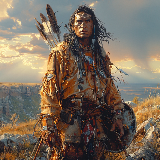 Watcher of the Western Skies Native American Canvas