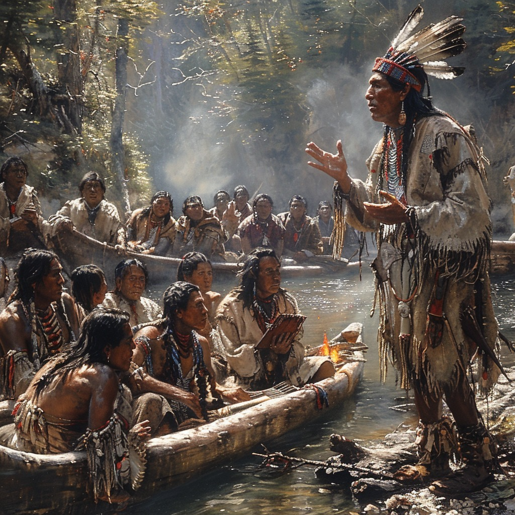 Embracing the Spirit of the Clan Native American Canvas – NativeShinee