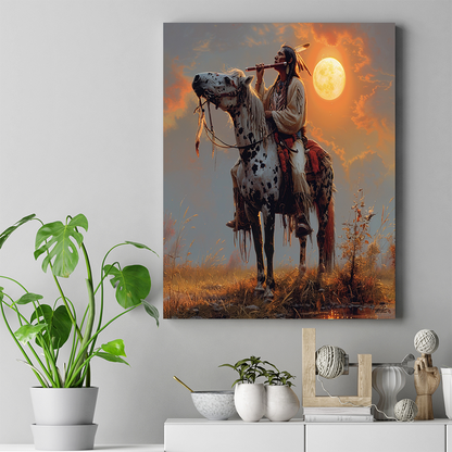 Twilight's Melody Native American Horse Canvas