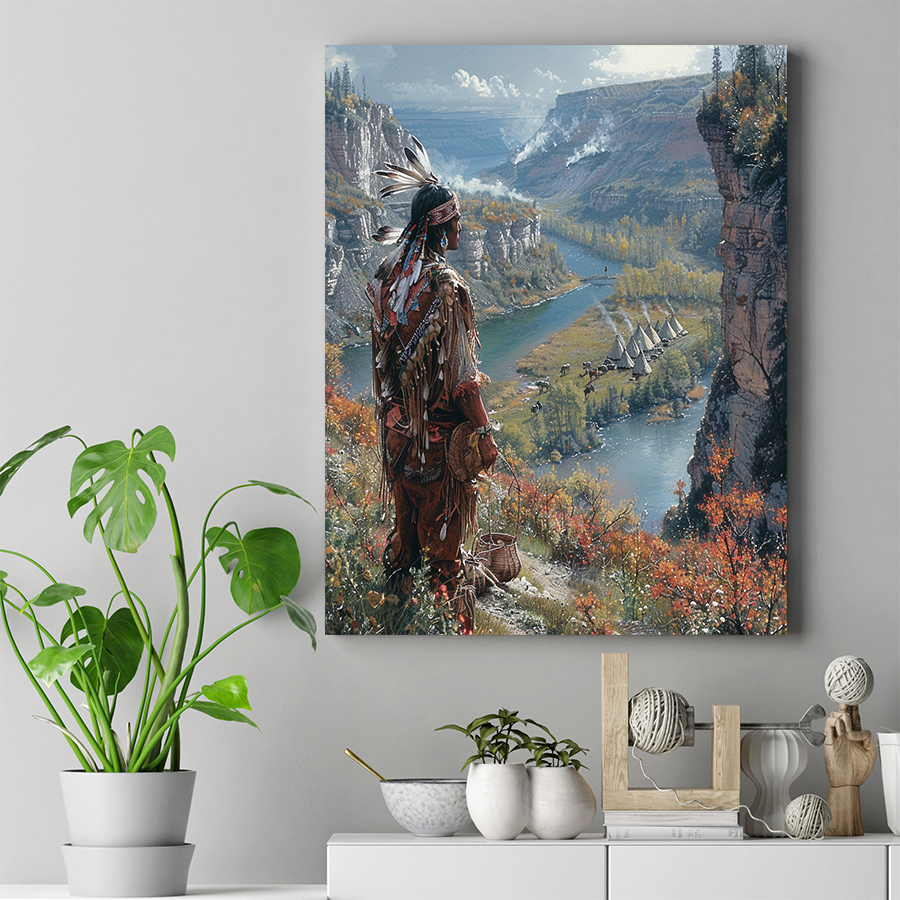 Echoes of the Valley Native American Canvas – NativeShinee