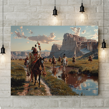 Pathway to the Ancestors Native American Horse Canvas