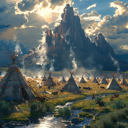 Light Over the Sacred Land Native American Canvas