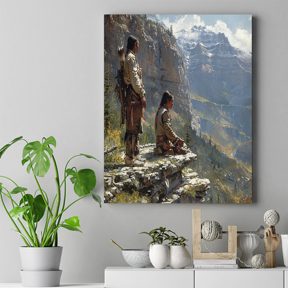 Peaks of Thought Native American Canvas