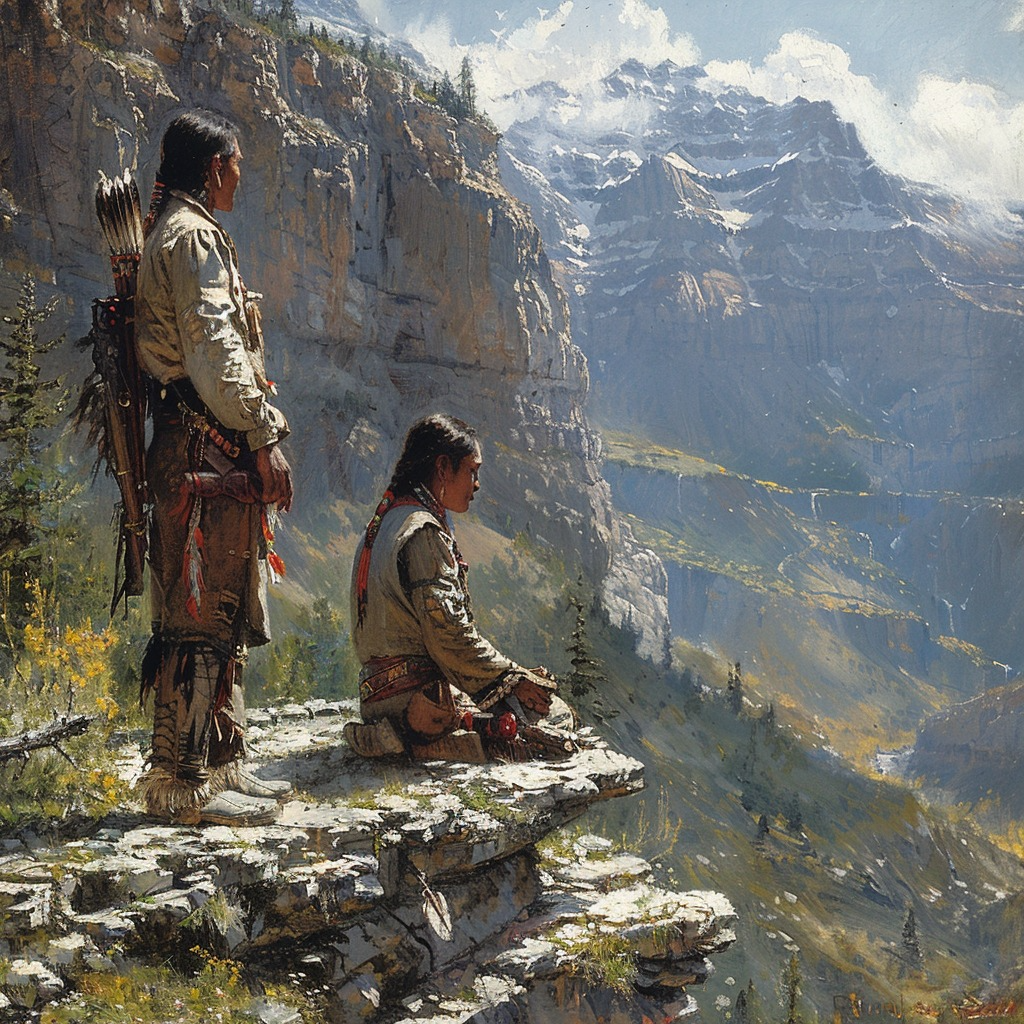 Peaks of Thought Native American Canvas