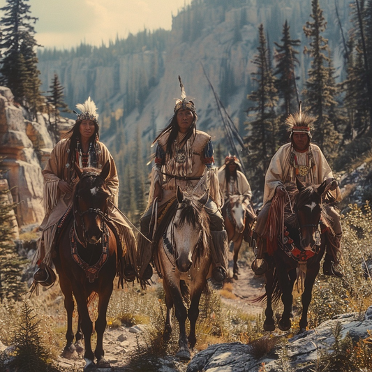 Journey Through the Ancient Woods Native American Horse Canvas