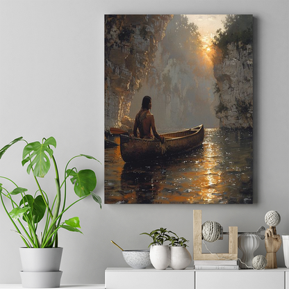 Reflections on the River Native American Canvas