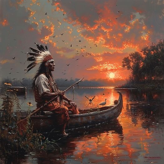 Whispering Winds of Twilight Native American Canvas