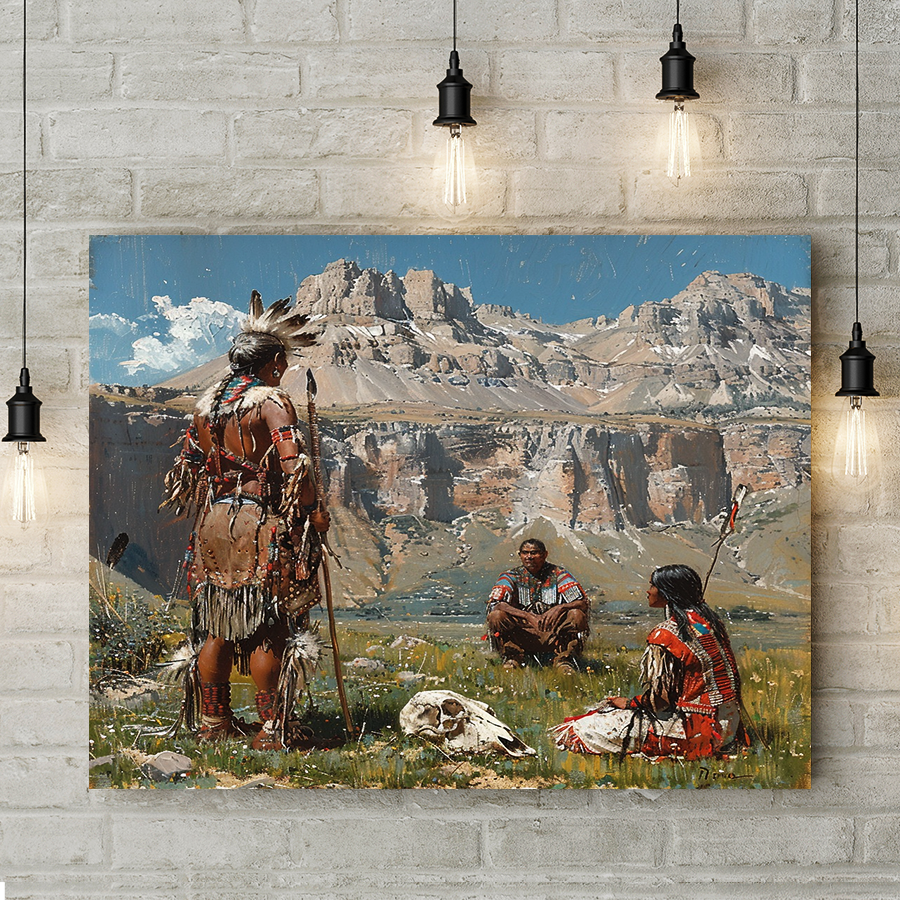 Ancestral Voices In The Wilderness Native American Canvas – Nativeshinee