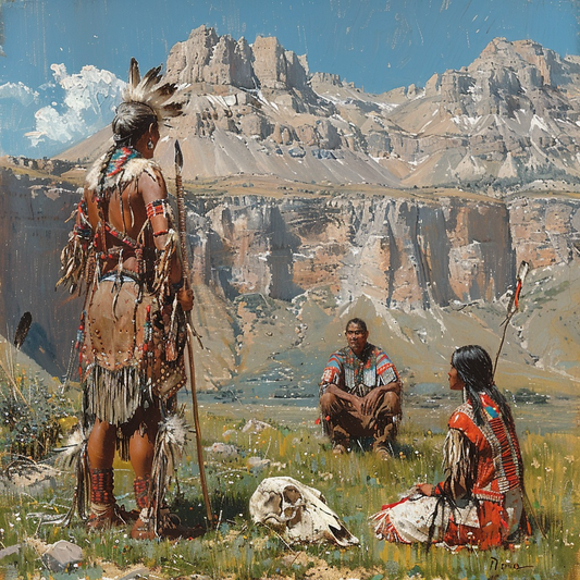 Ancestral Voices in the Wilderness Native American Canvas