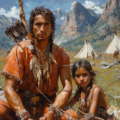 Protectors of Tomorrow Native American Canvas