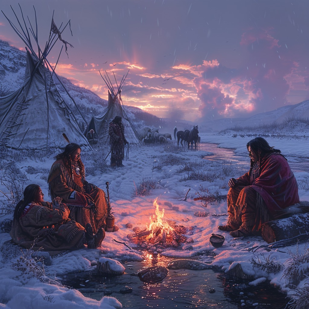 Twilight Tales by the Firelight Native American Canvas – NativeShinee