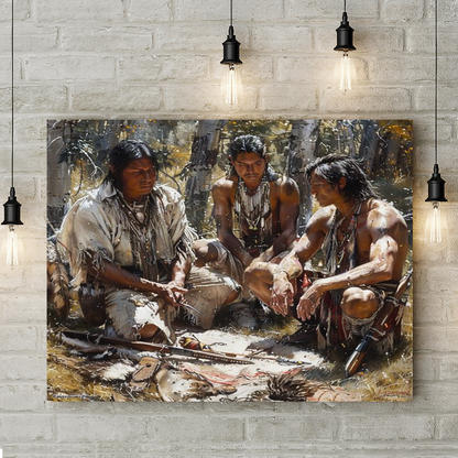 Reflections of the Brave Native American Canvas