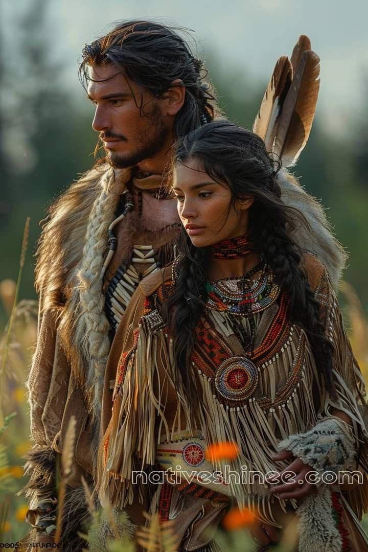 Endurance of the Plains: Mother and Child Native American Canvas